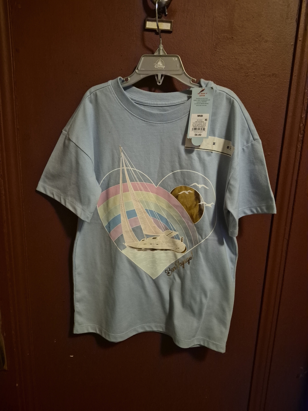 (2) Cat & Jack Light Blue & Black Graphic Short Sleeve Tee for Kids Size M